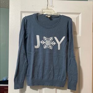 Blue Joy Sweater with Snowflake Design